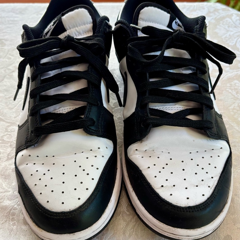 Women’s Size 10 - Nike Dunk Low Black and White Athletic Shoes